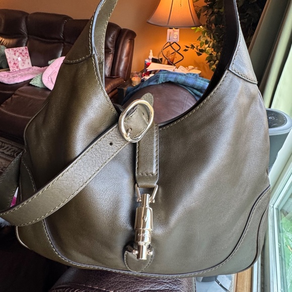 Vintage Gucci Medium 1961 Jackie Soft Leather Hobo Bag - Forest  NWT Never Used - Picture 12 of 16